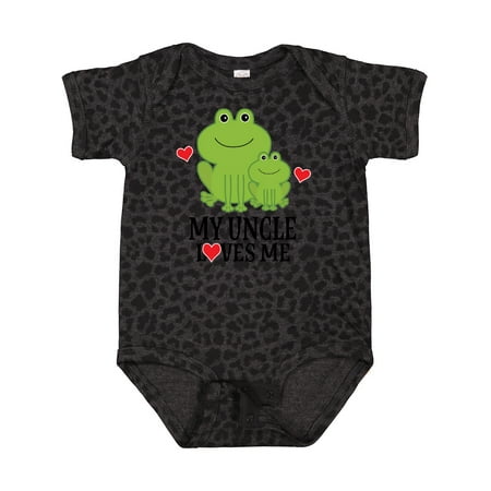 

Inktastic My Uncle Loves Me Frog Gift Baby Boy or Baby Girl Bodysuit