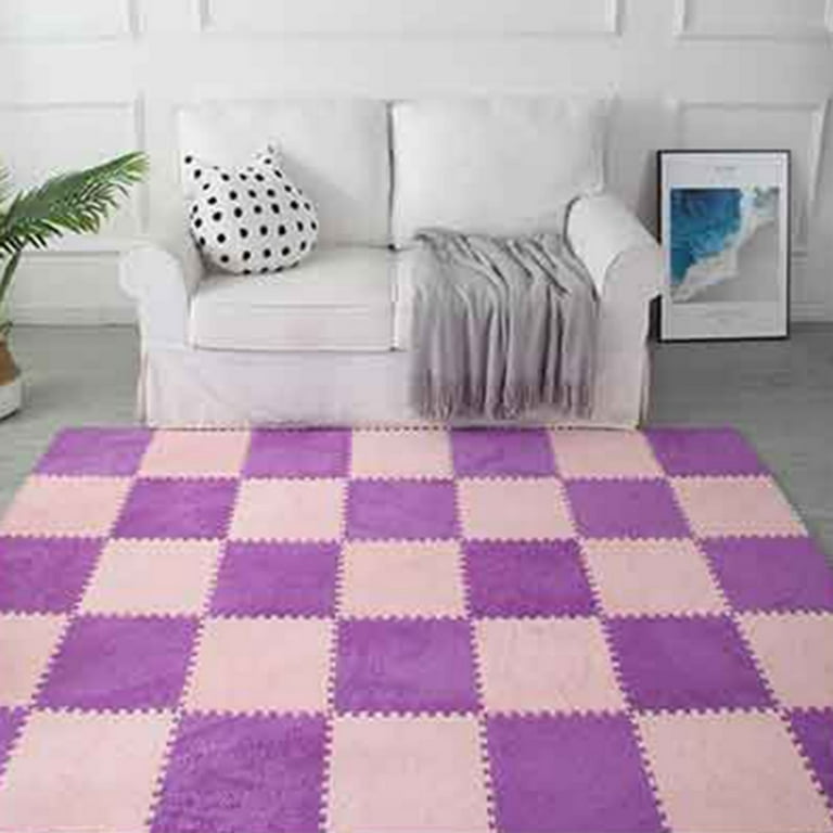 20pcs Foam Floor Mat, Interlocking Carpet Shaggy Soft EVA Foam Mats, Fluffy  Area Carpet Plush Floor Tile, Puzzle Play Mat Home Living Room Bedroom