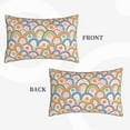 thumbnail image 2 of Sikiie Rainbow Flowers Print Plush Pillow Cover, Wrinkle-proof and Stain-resistant Pillow Protector without Pillow Core, Home Decoration-16"x24", 2 of 6