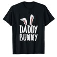 thumbnail image 1 of AALJY Daddy Bunny Ears Easter Family Matching Dad Father Papa Men T-Shirt, 1 of 5