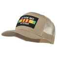 thumbnail image 2 of Vietnam War Veteran Patched Mesh Cap - Khaki OSFM, 2 of 5