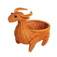 thumbnail image 4 of Siruishop Animal Shape Woven Basket Container Lightweight for Living Room Coffee Table Cow, 4 of 8