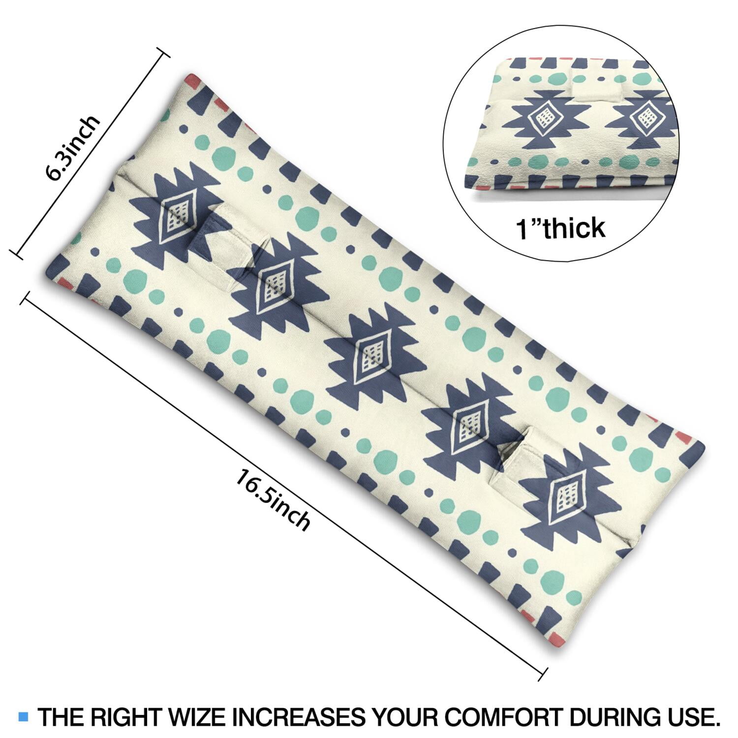 Post-Surgery Seat Belt Pillow Comfortable Mastectomy Cushion for Chemo Port Protection (Abstract Design)