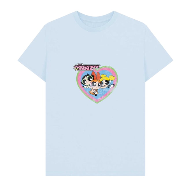 The Powerpuff Girls T-Shirt pour Adulte à Cœur Délavé
