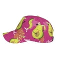 thumbnail image 2 of Lsque Pink Green Avocado Baseball Cap Trucker Low Profile Hat Golf Dad Hat Adjustable Original Classic Unconstructed Plain Cap Men Women, 2 of 9