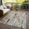 thumbnail image 6 of Addison Rugs Chantille Indoor/Outdoor Transitional Stripes Taupe Washable Rectangle Rug, 10' x 14', 6 of 6