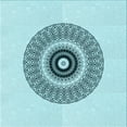 thumbnail image 1 of Ahgly Company Tapis de Zone Carré Électrique Bleu Lavable en Machine, 6 Pieds Carré, 1 of 7