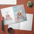 thumbnail image 3 of Happy Birthday Cute Puppy Cavalier King Charles Spaniel with Cake Gifts Party Hat 5x7in Folded Greeting Card Dog Lover Gifts Single Note Card with Envelope - 00029, 3 of 5