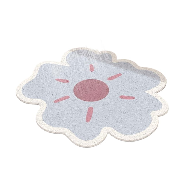 Estera de baño interior Yuarrent de flores de ducha de Colores variados de poliéster de harina de lufa 50*50cm