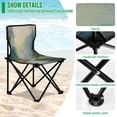 thumbnail image 4 of Outdoor Folding Chair 14.46x14.46x22.83 Inches, Camping Folding Chair Easy to Carry Ideal for Outdoor Picnics Camping Park Fishing Beautiful Watercolor Forest, 4 of 8