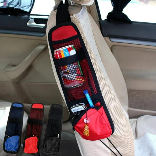 Fiudx Organizador de Almacenamiento Lateral para Coche, Solución Eficiente para El Interior Del Vehículo, Fácil de Instalar y Usar, Diseño Compacto, Colores Elegantes, Soporte para Teléfono/Billetera