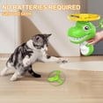 thumbnail image 2 of Rechargeable Cat Flying Disc Launcher Toy, Interactive Dinosaur Gyro with 6 Soft Discs, Automatic Hunting Play for Indoor Outdoor Yard Kitten Dog Training, 2 of 8
