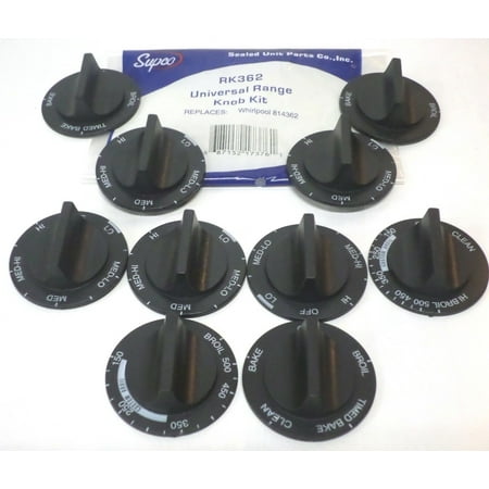 814362 for Whirlpool Electric Range Burner Oven Knobs AP3139541 PS389194