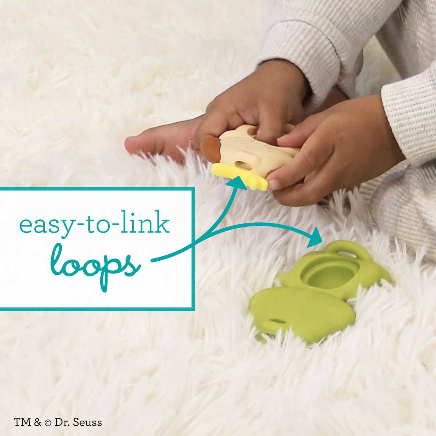 Infantino Teethimal Pop Pals Holiday Grinch & Max, Premium Silicone Teether Toys with Popping Bellies for Babies & Toddlers