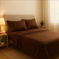 thumbnail image 2 of Juego de Sabanas 100% Algodón Cálidas y Transpirables King Size Chocolate Kyuden Home, 2 of 7