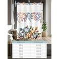 thumbnail image 6 of No Hook Cloth Fabric Shower Curtain with Snap in Liner, Orange Fall Pumpkins Waterproof Shower Curtains Set with See Through Top Window, Eucalyptus Leaves Country Farmhouse Bath Curtains 72"x78", 6 of 6