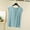 Light Blue, variant on Sleep Shirts for Women Pajama Tops Modal Round Neck Solid Color Pajamas Top Cap Sleeve Pleated Shirts Black M