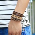 thumbnail image 2 of Pulsera de cuentas de madera tejida hecha a mano de la marca Vintga de moda unisex Likrtyny Para estrenar, 2 of 6