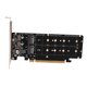 thumbnail image 1 of Array Expansion Card, PCIE X16 To M.2 M KEY Expansion Card 4 Port  For Home ANGGREK PCIE X16 to M.2 M KEY Adapter Card, 1 of 8