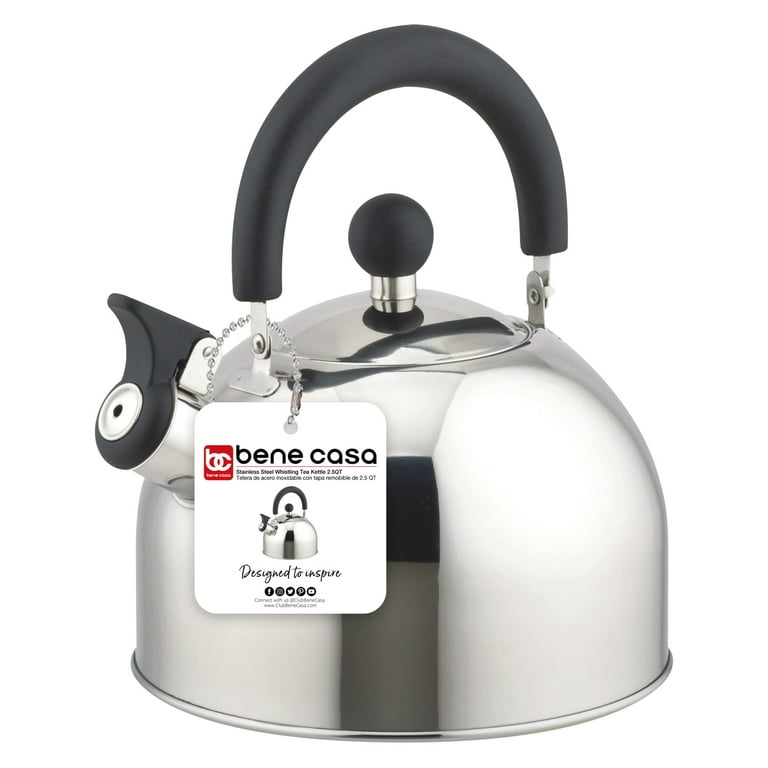 Bene Casa traditional, 2.5-quart stainless-steel whistling Bene Casa traditional, 2.5-quart stainless-steel whistling