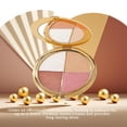thumbnail image 4 of Eye & Cheek Palette - Eyeshadow and Highlighter Makeup (with Detachable Brush), Makeup Palettes Contour Kit, Shimmer Glow Face Highlighter Palette for Women Face, Natural Glow Contour Powder (1pcs), 4 of 7