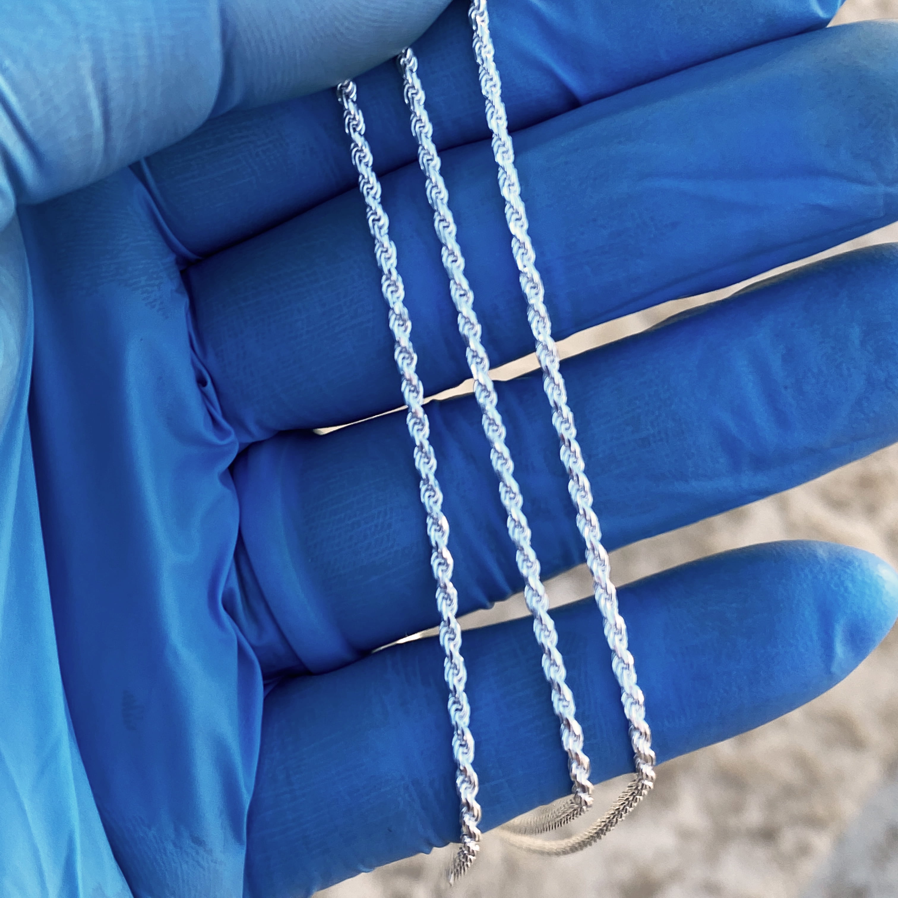 Solid 925 Sterling Silver 2.25mm Oval cable Chain Necklace - with Secure Lobster Lock Clasp 16