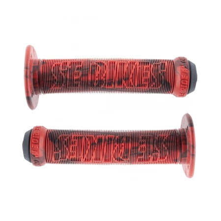 Se Bikes Bike Life Grips w/ Flange Red Swirl 138mm