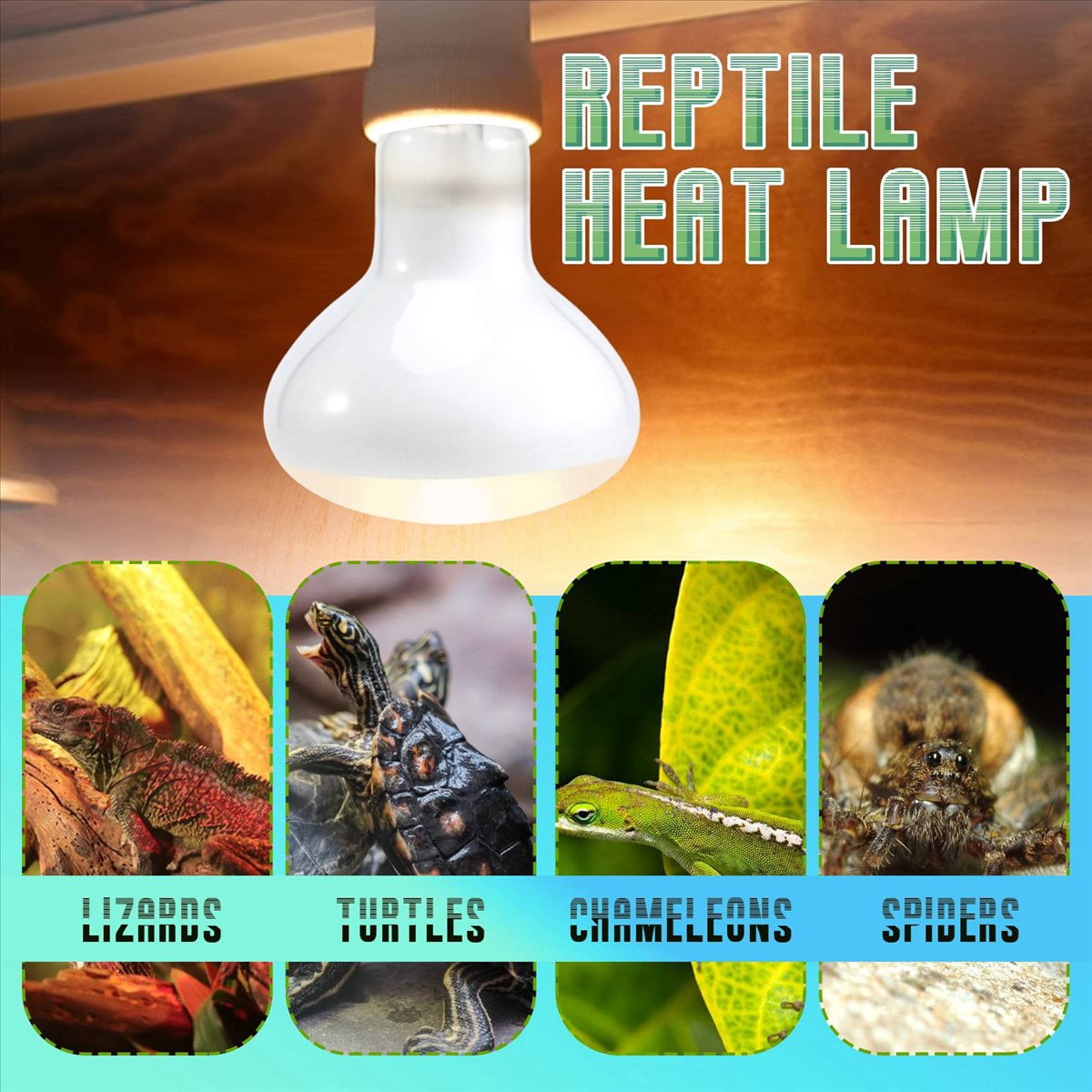 2 Pack Reptile Uvb Uva Heat Lamp Bulb For Reptiles Truly Sun-Like Bright Reptiles, Amphibian And Birds (100 W)
