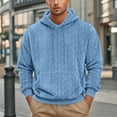 thumbnail image 2 of Men's Fall And Winter Hooded Jacquard Padded Sports Casual Sweater, 2 of 2