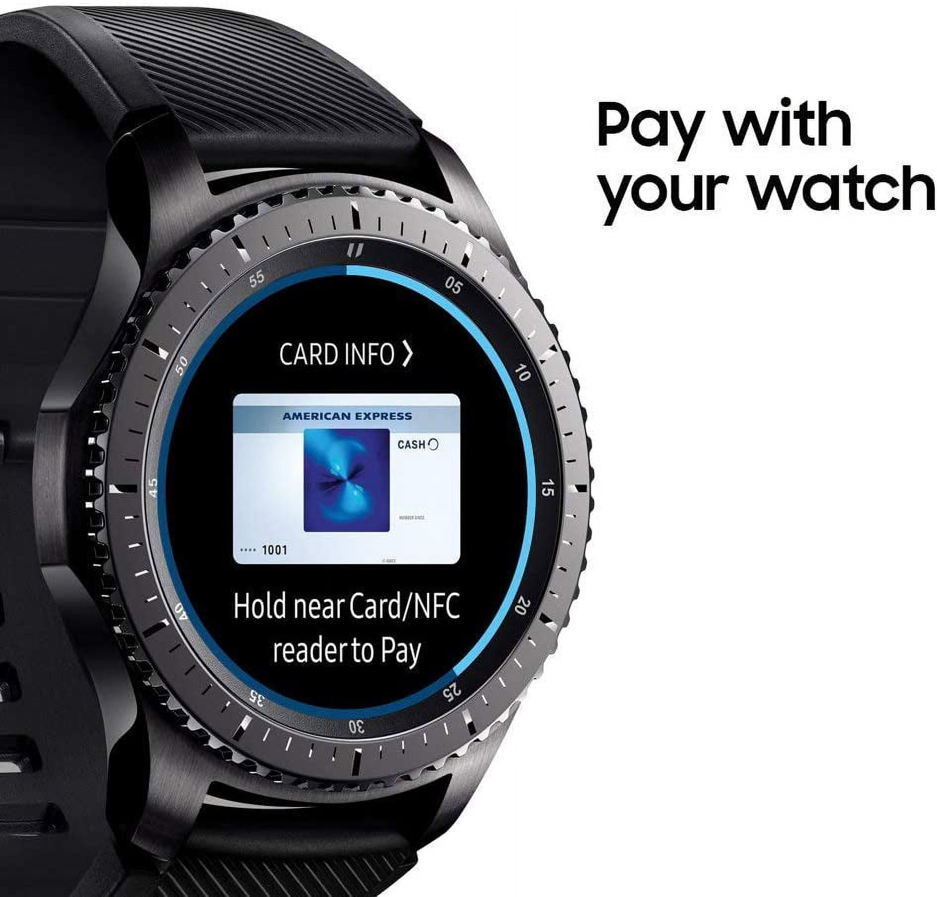 Restored SAMSUNG GEAR S3 FRONTIER GPS Only Dark Grey Smartwatch 46MM Refurbished Walmart