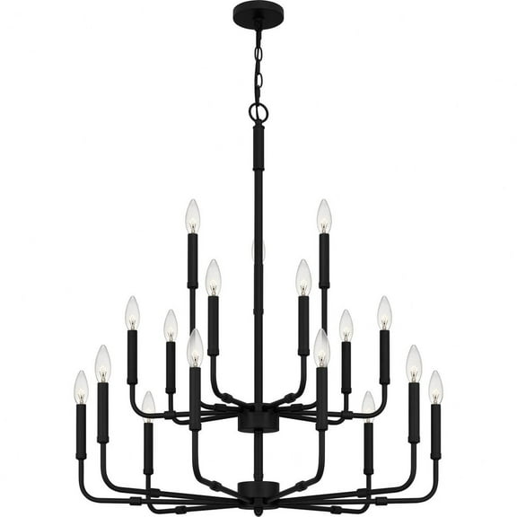 ABR5132MBK Quoizel Lighting Abner - 18 Light Chandelier-36.5 Inches Tall and 32 Inches Wide