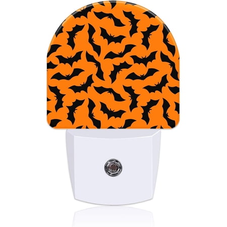 JJEAN-Plug in Night Lights Halloween Bats Night Light with Dusk to Dawn Sensor Night Light for Kid Girls Boys Women Men Room Decor Hallway Kitchen Bathroom Nursery Stairs