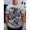 thumbnail image 5 of Men's 3D Premium White Tiger Print T-Shirt For Casual Wear, Durable High-Quality Fabric, Ideal For Restaurant Home, Lightweight And Comfortable Fit, Stylish Design For Everyday Use, 5 of 5