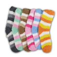 thumbnail image 3 of Chaussettes Décontractées pour Enfants en Coton à Rayures Floues et Moelleuses, 3 of 4