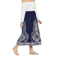 thumbnail image 2 of Women Long Maxi Skirt Elastic Hight Waist A Line Beach Holidays Skirts S-XL, 2 of 6