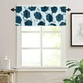 thumbnail image 3 of Blue Rose Flowers Window Curtain Valance for Kitchen Windows/Bathroom/Living Room/Bedroom Privacy Decorative Rod Pocket Short Window Valance Curtain, 52" W x 18" L, Medieval Style Plants, 3 of 5