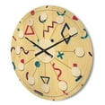 thumbnail image 3 of Designart 'Abstract Retro Pattern Design IX' Mid-Century Modern Wood Wall Clock, 3 of 5