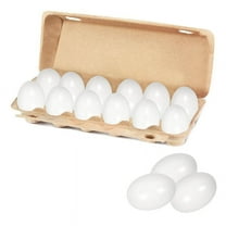 12 Pcs Wooden Eggs Painted Fake Easter Eggs Unpainted Fake Wooden Eggs for Crafts,Easter Decoration White