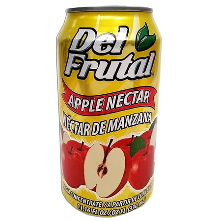 Del Frutal Apple Nectar 11.16 oz - Sabor Manzana (Pack of 12)