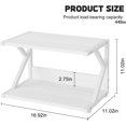 Stand Scanner Machine Desktop Printer Stand with 2 Tier Wood Storage Shelves,Under Desk ...