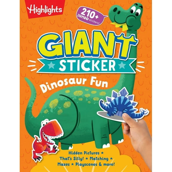 HIGHLIGHTS: Giant Sticker Dinosaur Fun (Paperback)