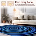 thumbnail image 2 of ODIKA 8'x10' Machine Washable Non-Slip Area Rug, Midnight Spiral Labyrinth Zen High Traffic Rug with Pad, Black, 449706, 2 of 8