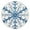 Round Snowflakes-42, variant on Premium Christmas Tablecloth with Secure Stretch Fit 34x34 Square, Spandex Material Lies Flat Immediately When Spread on Dining Tables