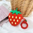 thumbnail image 2 of Portable Cute Cartoon 3D Fruit Series Strawberry Clamshell-Type Earphone Sleeve For 1/2 Rechargeable, 2 of 7