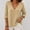 Khaki, variant on Holzkary Women's Long Sleeve Shirts V Neck Summer Tops Casual Tunics Tops Basic Tees Blouse Loose Fit Ladies' Fashionable Pure Cotton V Neck Casual Plus Size Loose Long Sleeved T Shirt Top Navy Xl