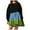 Green, variant on BSDJILFG Sweatshirt Dresses for Women Casual Boho Printed Long Sleeve Loose Fit Crewneck Shirts Mini Dress Hot Sales
