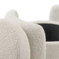 thumbnail image 6 of Modway Nebula Modern Boucle Fabric Upholstered Ottoman in Ivory, 6 of 9