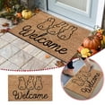thumbnail image 2 of GUANGHONG Easter Line Bunny Floor Mat Velvet Happy Easter Velvet Bunny Welcome Floor Mat Holiday Floor Mat Fuzzy Abstract Area Rugs for Bedroom Living Room, 2 of 6