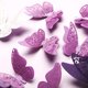 thumbnail image 3 of Adhesivos decorativos de pared Outus 120 capas 3D con forma de mariposa, color morado, 3 of 7