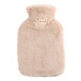 thumbnail image 2 of Giunmcul 1 Liter Hot Water Bottle with Soft Fleece Cover Relieves Muscle Pain Retains Heat for Extended Use Portable Bed Warmer, 2 of 3